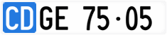 License plate of Switzerland, Diplomatic