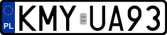 License plates of Poland, Regular car plates