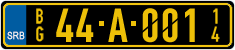 License plate of Serbia, Diplomatic