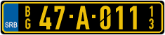 License plate of Serbia, Diplomatic