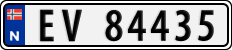License plate of Norway, Cars