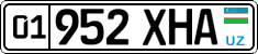 License plate of Uzbekistan, Organizations
