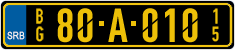 License plate of Serbia, Diplomatic