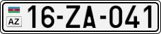 License plate of Azerbaijan, Cars