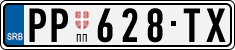 License plate of Serbia, Cars