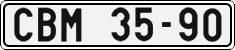 License plate of the Czech Republic, Cars (1960)