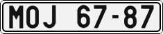 License plate of the Czech Republic, Cars (1960)