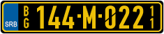 License plate of Serbia, Diplomatic