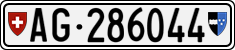 License plate of Switzerland, Cars