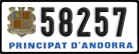 License plate of Andorra, Cars (1234(5))
