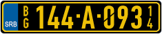 License plate of Serbia, Diplomatic