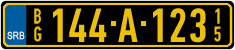 License plate of Serbia, Diplomatic