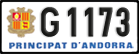 License plate of Andorra, Cars (A 1234)