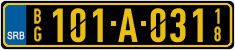 License plate of Serbia, Diplomatic