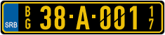 License plate of Serbia, Diplomatic