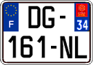 French license plate, SIV (ordinary)