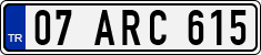 License plate of Turkey, Regular plates