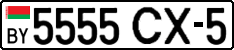 License plate Belarus, Cars (2004)