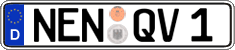 German license plate, Regular plates