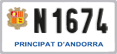 License plate of Andorra, Motorcycles (A 1234)