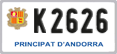 License plate of Andorra, Motorcycles (A 1234)