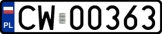 License plates of Poland, Regular car plates