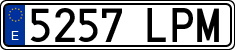 License plates of Spain, Ordinary (2000)
