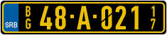 License plate of Serbia, Diplomatic