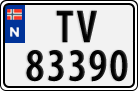 License plate of Norway, Cars