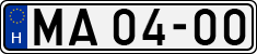 license plates of Hungary, National Ambulance Service (1990)