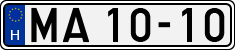 license plates of Hungary, National Ambulance Service (1990)