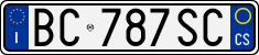 License plate of Italy, Cars (1994 year series)