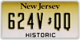 New Jersey, Historic (QQ12345 / 12345QQ)