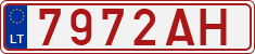 License plate of Lithuania, Transit plates