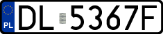 License plates of Poland, Regular car plates