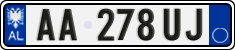 License plate of Albania, Cars (2011)