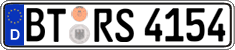 German license plate, Regular plates