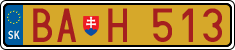 License plate of Slovakia, Oldtimers