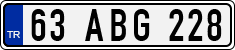 License plate of Turkey, Regular plates
