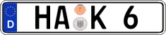 German license plate, Regular plates