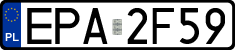 License plates of Poland, Regular car plates