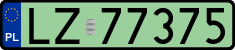 License plates of Poland, Electric vehicles