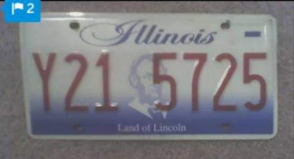 Y21 5725, License plate without vehicle 