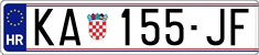 License plate of Croatia, Regular plates