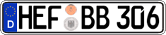German license plate, Regular plates