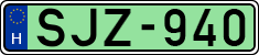 license plates of Hungary, Electric vehicles (1990)