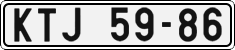 License plate of the Czech Republic, Cars (1960)