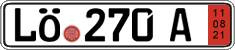 German license plate, Export transit plates