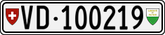 License plate of Switzerland, Cars
