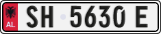 License plate of Albania, Cars (1993)